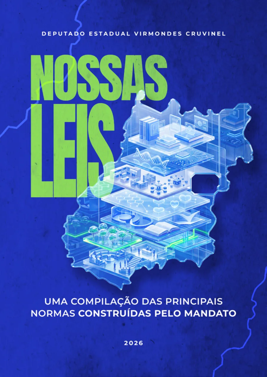Capa do e-book “Nossas Leis”, do deputado estadual Virmondes Cruvinel